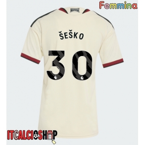 Manchester United Benjamin Sesko #30 Terza Maglia Femmina 2026-27 Manica Corta
